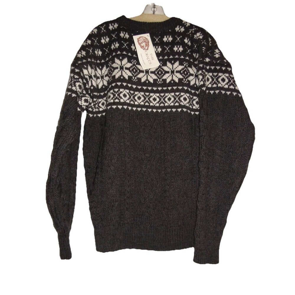 Inis Crafts Nordic Pullover Wool Sweater